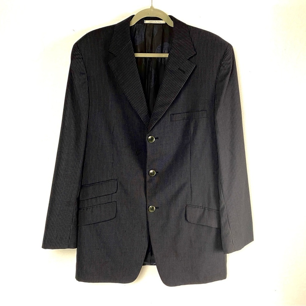 Gianni Versace Couture Pre-1997 Pin Stripe Suit Coat Size Euro 52/ US 42 Long
